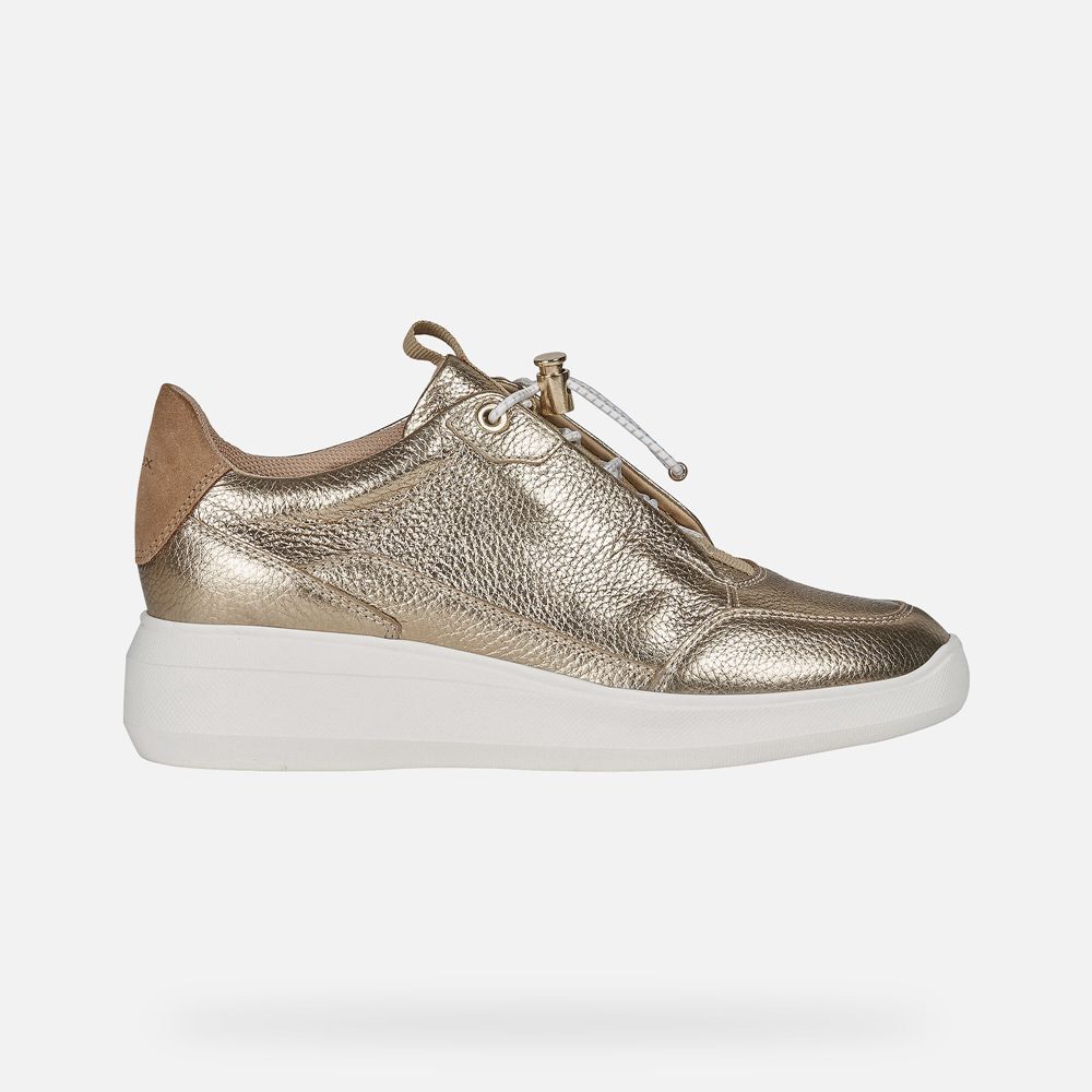 Geox Sneakers Gold Rubidia - Geox Womens Shoes - ULRHFV578